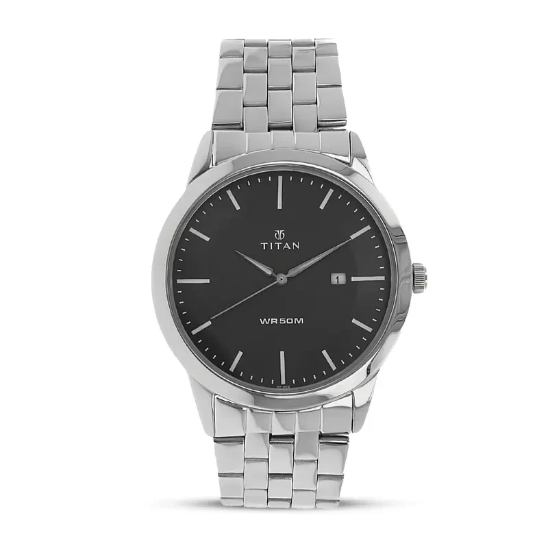 Titan 1584SM04 Workwear Black Dial Men's Watch