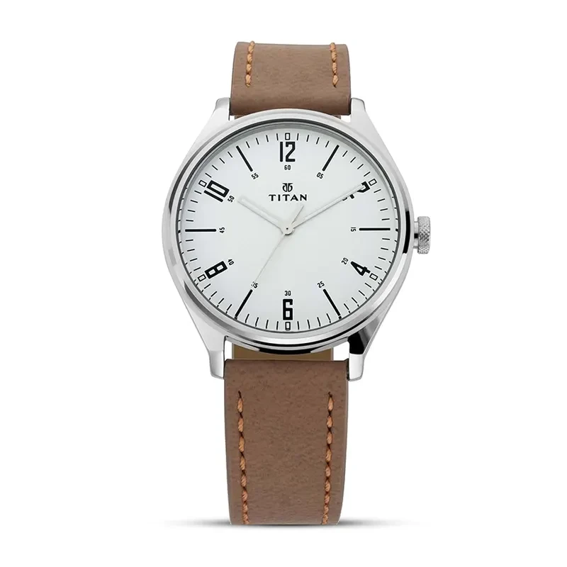 Titan Urban Edge Lustrous Silver Dial Men's Watch | 1802SL01