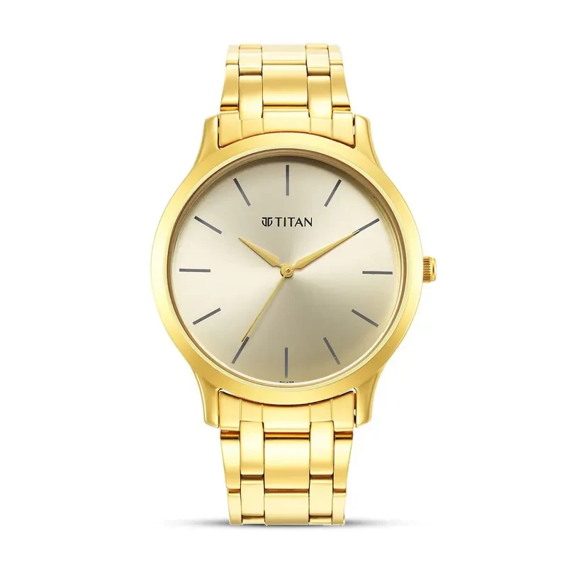 Titan Karishma Radiance Champagne Dial Men's Watch | 1825YM08