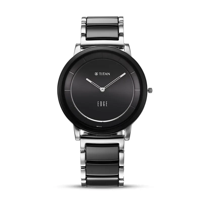 Titan Edge Fusion Black Dial Ceramic Men’s Watch | 1878KD01