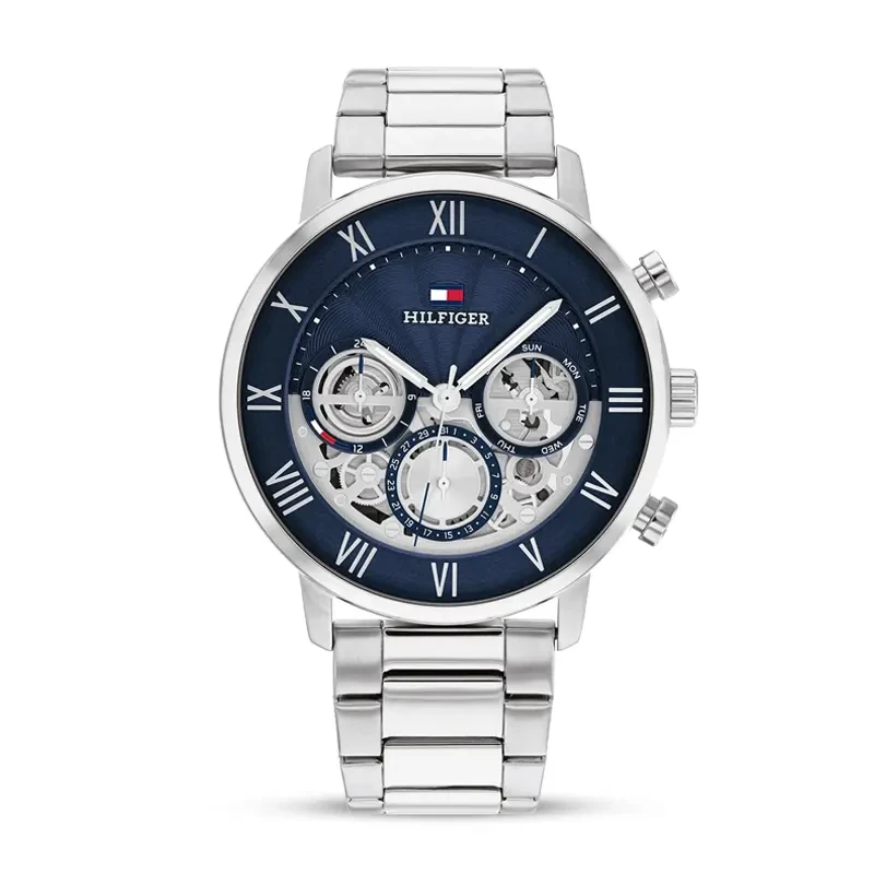Tommy Hilfiger Legend Multifunction Blue Skeleton Dial Men's Watch | 1710569