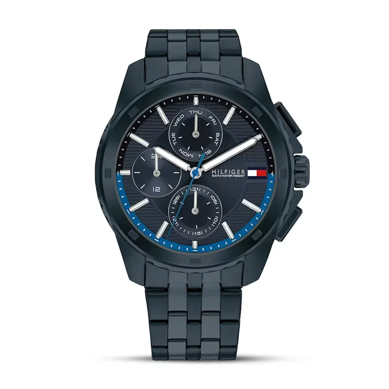Tommy Hilfiger Walker Ionic Plated Blue Steel Navy Dial Men's Watch | 1710622