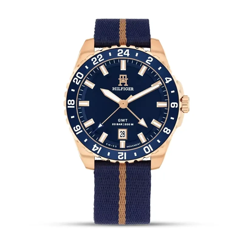 Tommy Hilfiger TH85 GMT Blue Dial Men's Watch | 1792130