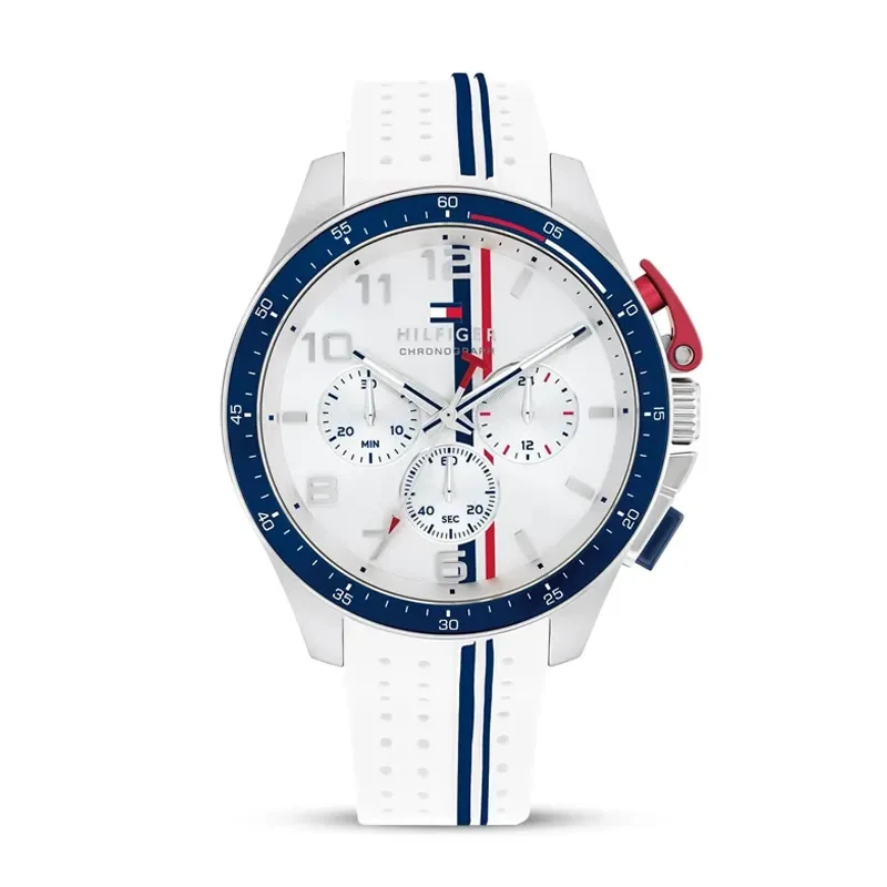 Tommy Hilfiger Bank Chronograph White Dial Men's Watch | 1792167
