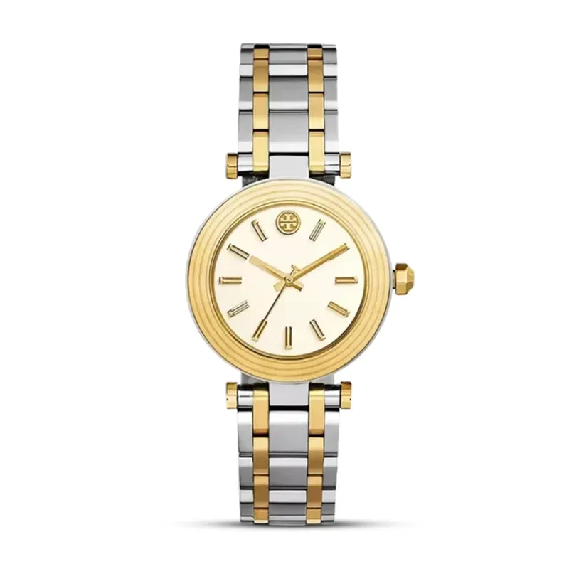 Tory Burch Classic T Two-Tone Ivory Dial Ladies Watch | TBW9014