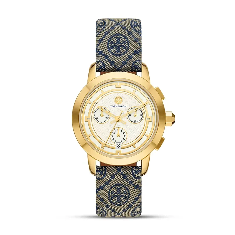 Tory Burch The Tory Chronograph Ivory Dial Ladies Watch | TBW1035