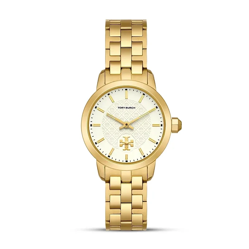 Tory Burch Beige Pattern Dial Gold-Tone Ladies Watch | TBW1053