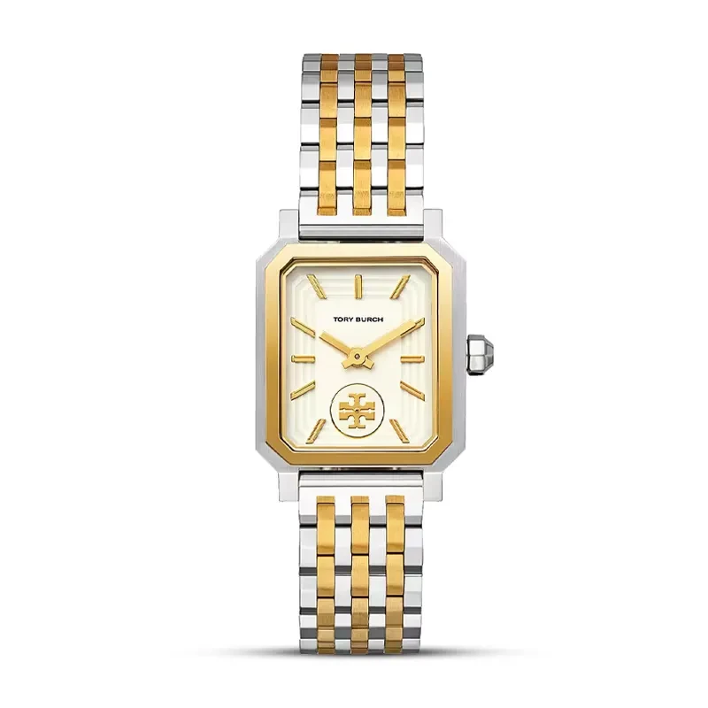 Tory Burch Robinson White Dial Two-Tone Ladies Watch | TBW1501
