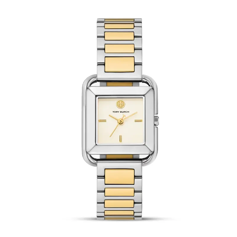 Tory Burch Kira Ivory Dial Two-Tone Ladies Watch | TBW6021