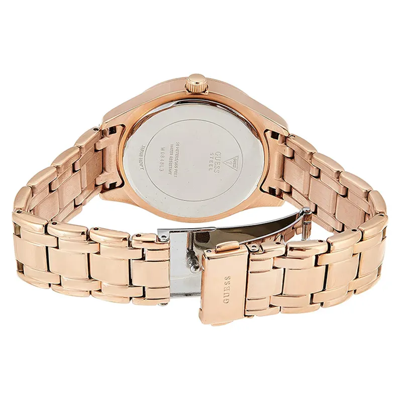 Guess Anna White Dial Rose Gold-tone Ladies Watch | W0848L3