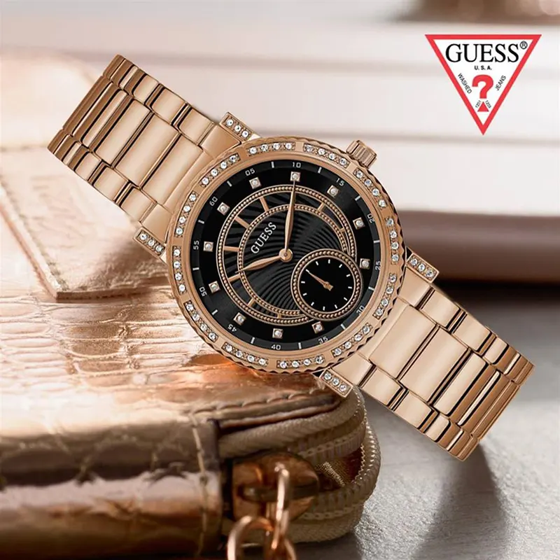 Guess Constellation Black Dial Ladies Watch | W1006L2