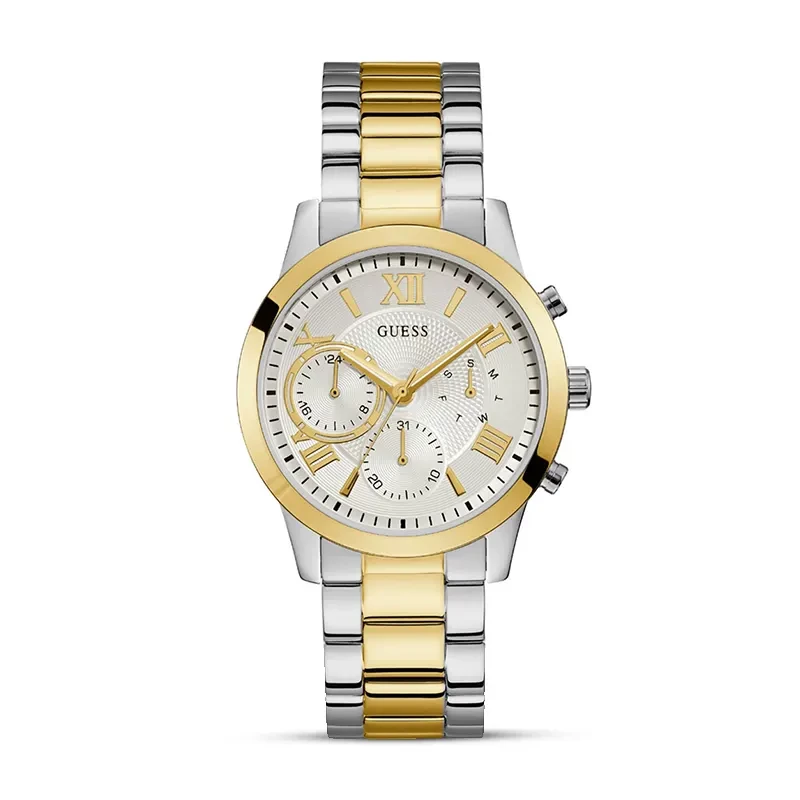 Guess Solar Crystal White Dial Ladies Watch  | W1070L8