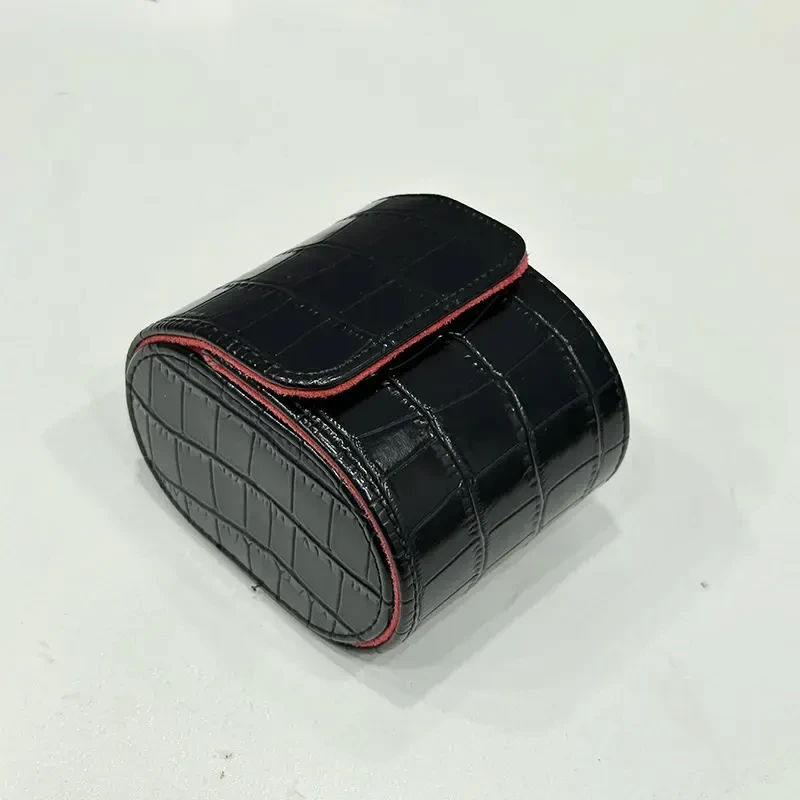 1 Slot Premium High Quality Black Leather Travel Watch Box