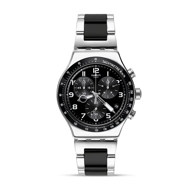 Swatch Speed Up Chronograph Black Dial Men's Watch | YVS441G
