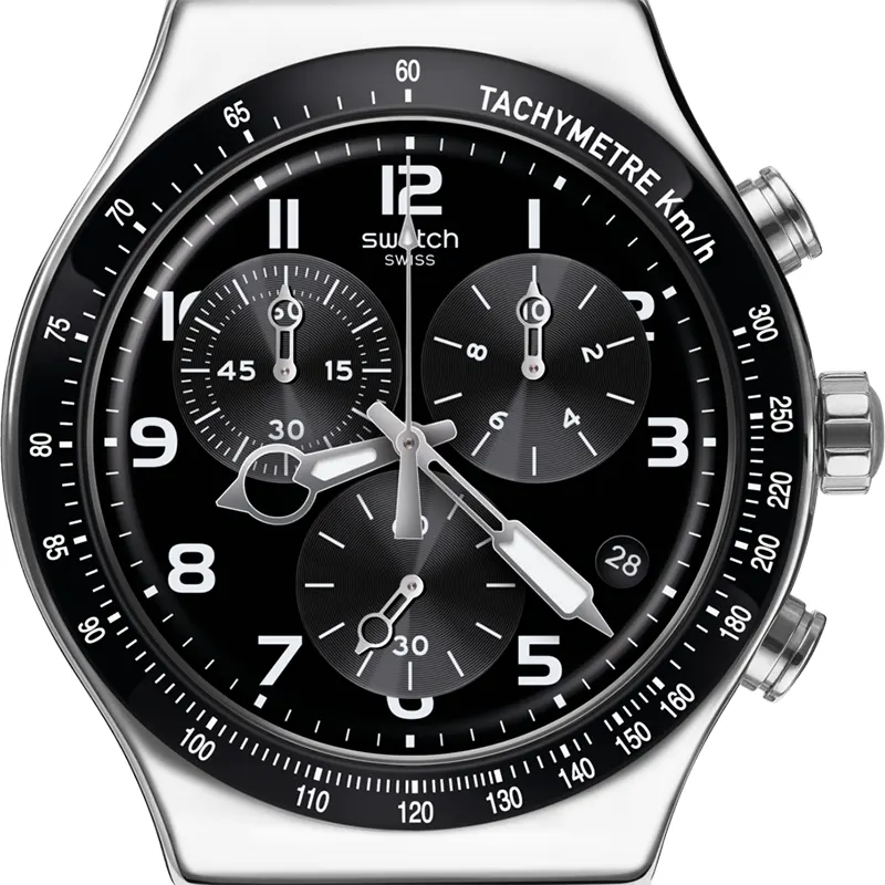 Swatch Speed Up Chronograph Black Dial Men's Watch | YVS441G
