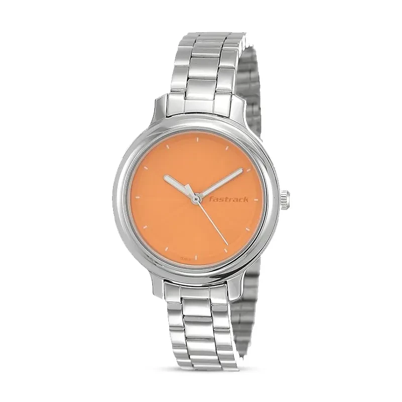 Fastrack 6202SM01 Tropical Fruits Orange Dial Ladies Watch