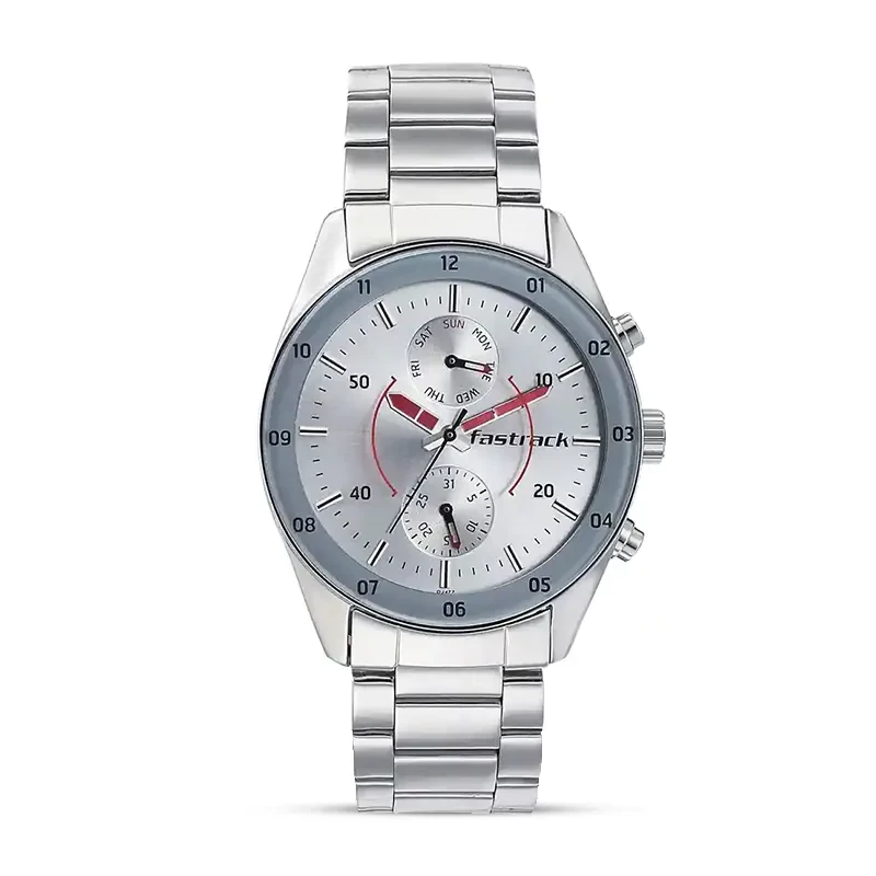 Fastrack HUD - Space Rover Silver Dial Men's Watch | 3201SM01