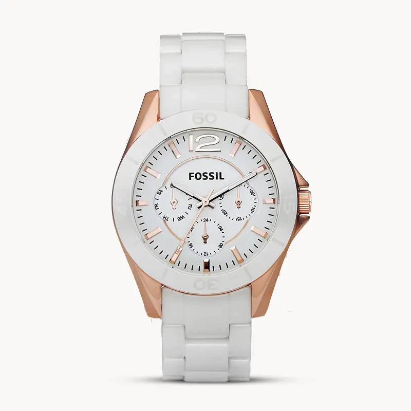Fossil Multi-Function White Dial Ladies Watch | CE1006