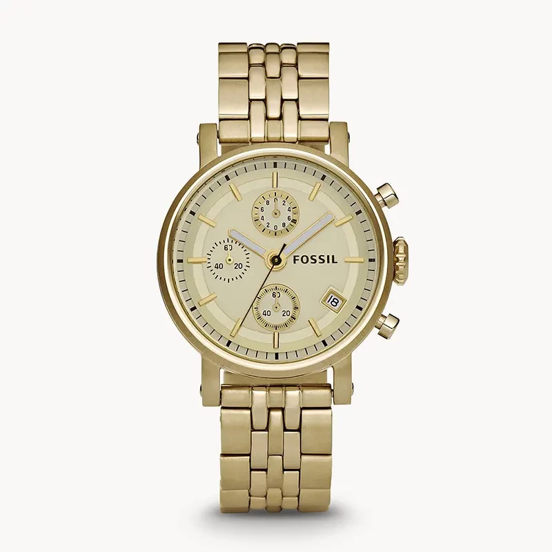 Fossil Boyfriend Chronograph Gold-tone Ladies Watch | ES2197