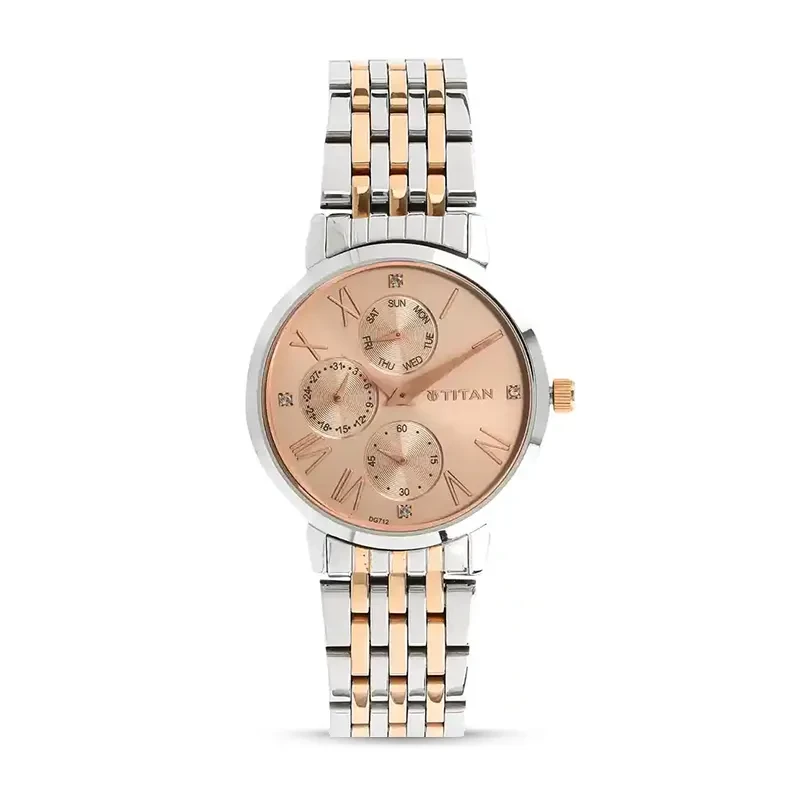 Titan 2569KM02 Workwear Rose Gold Dial Ladies Watch
