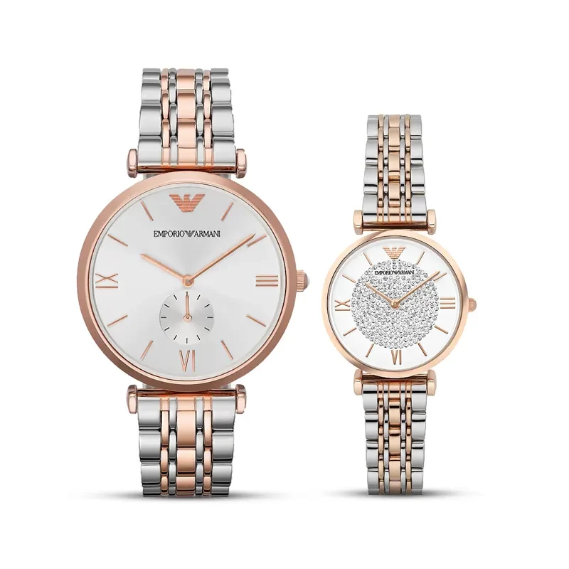 Emporio Armani Two-tone Couple Watch | AR1677/AR1926