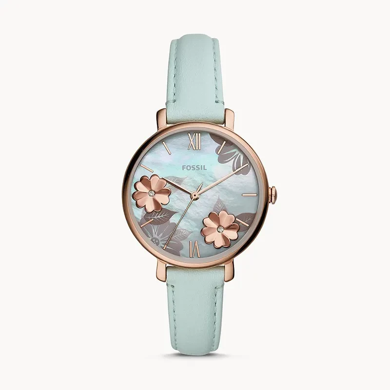 Fossil Jacqueline Green Leather Ladies Watch | ES4813