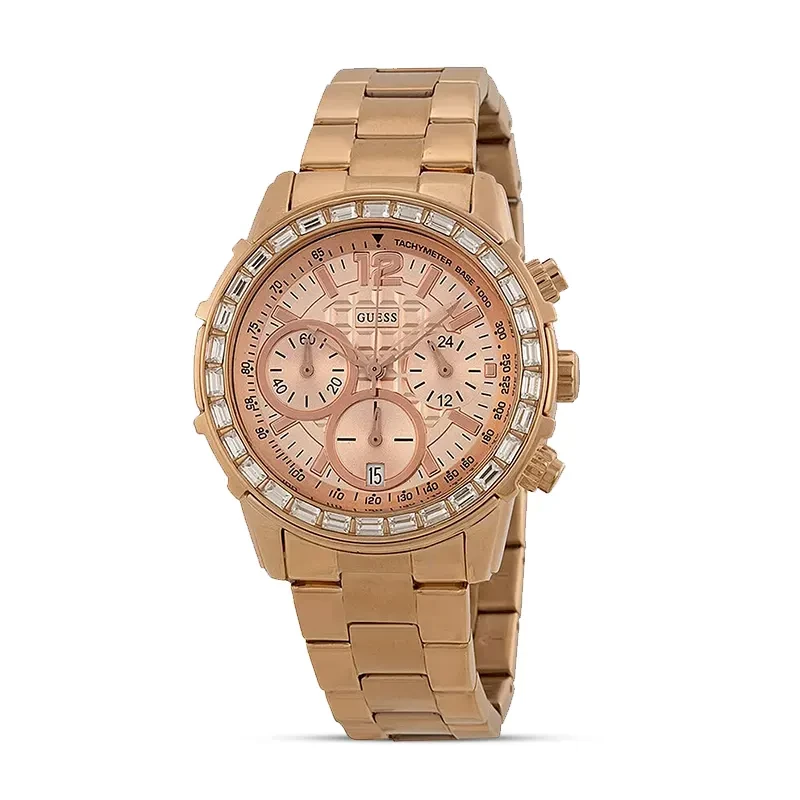 Guess Lady B Chronograph  Rose Dial Ladies Watch | W0016L5