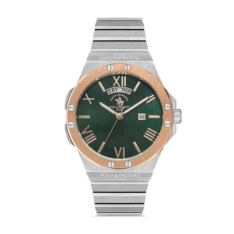 Santa Barbara Polo & Racquet Club Green Dial Men's Watch | SB.1.10403-4