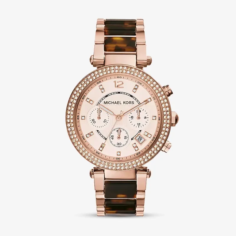 Michael Kors Parker Chronograph Rose Dial Ladies Watch | MK5538