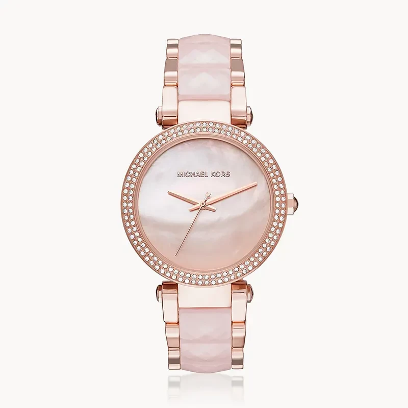 Michael Kors Parker Rose Gold-Tone Pink Dial Ladies Watch | MK6402