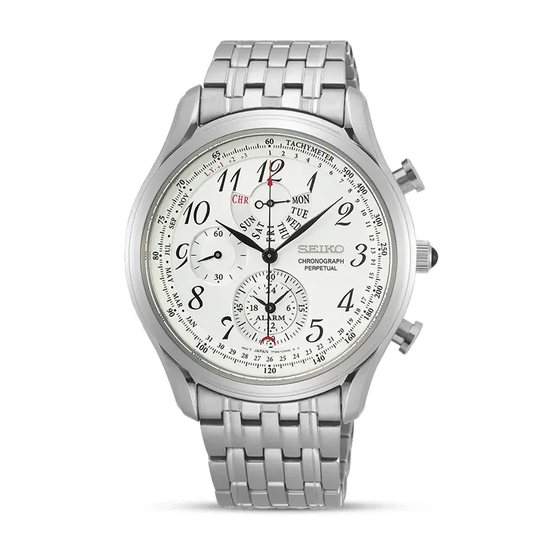 Seiko Neo Classic Chronograph White Dial Men’s Watch | SPC251P1