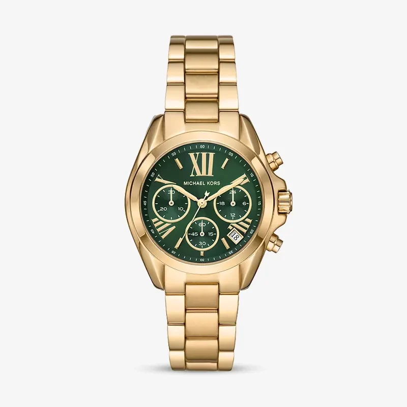 Michael Kors Mini Bradshaw Chronograph Green Dial Ladies Watch | MK7257