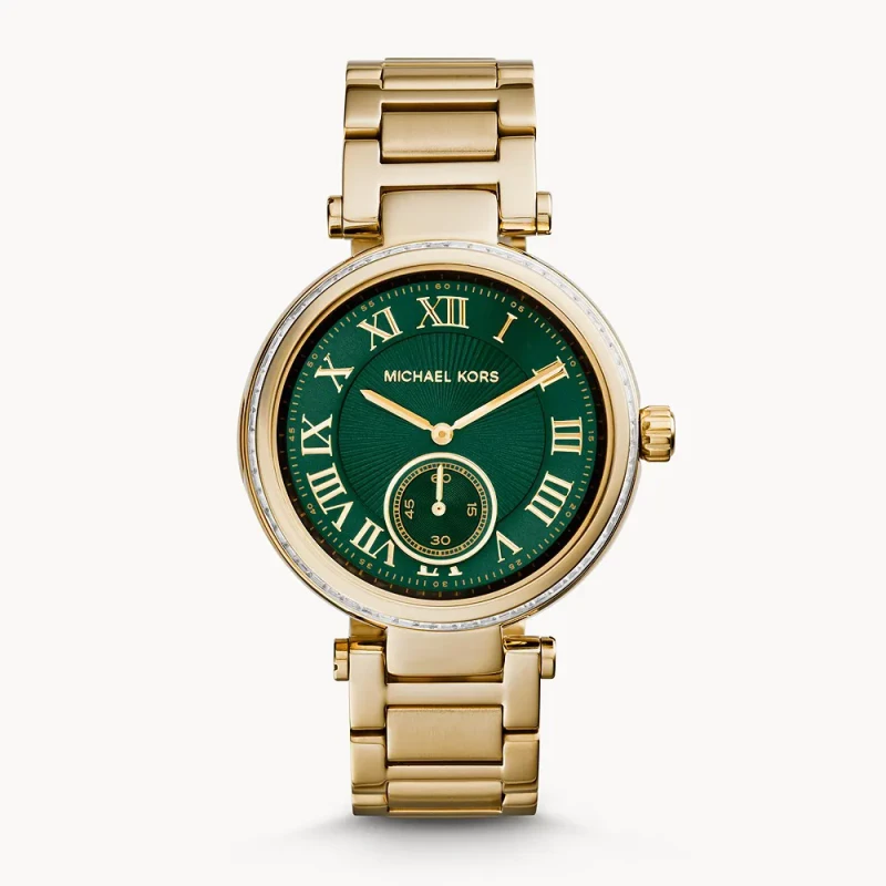Michael Kors Skylar Emerald Green Dial Gold-tone Ladies Watch | MK6065