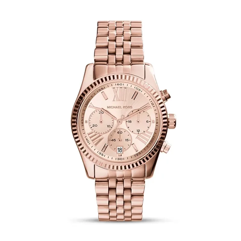 Michael Kors Lexington Chronograph Rose Gold-Tone Ladies Watch | MK5569