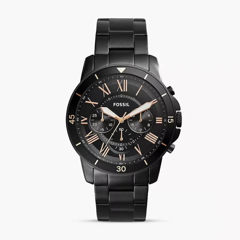 Fossil Grant Chronograph Black Dial Men's Watch | FS5374